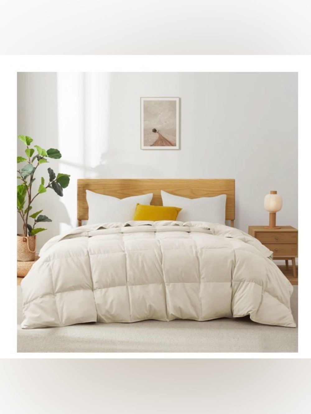 Joysoul Goose Feather Down Comforter Duvet Queen